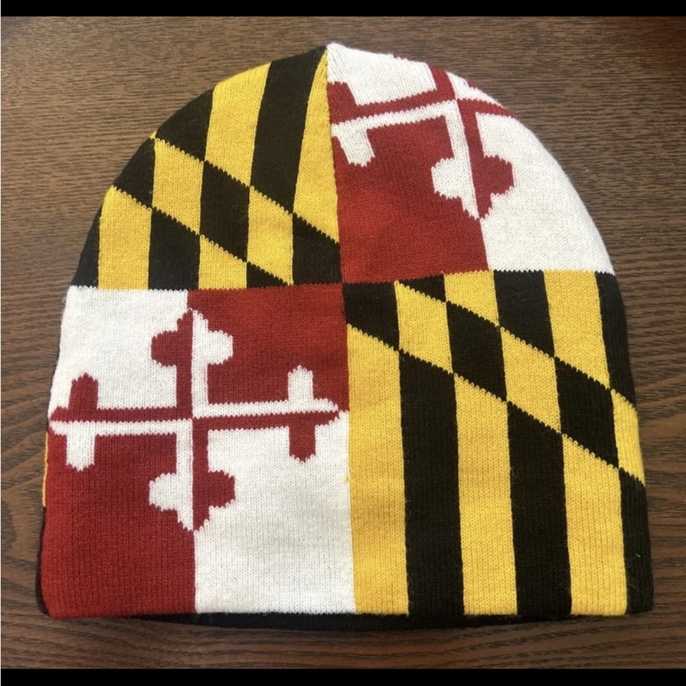 Maryland Flag Unisex Winter Beanie Warm Knit Hat Skull Cap Cold Weather Headwear